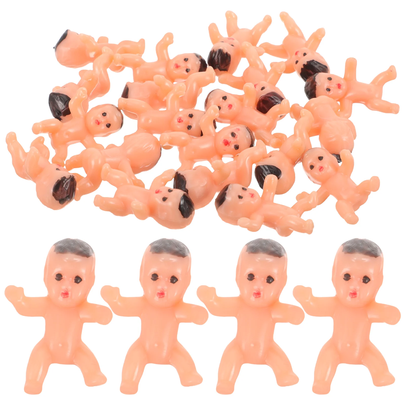 

20 Pcs Decor Angel Cake Decoration Party Favors Small Baby Models Miniature Plastic Babies