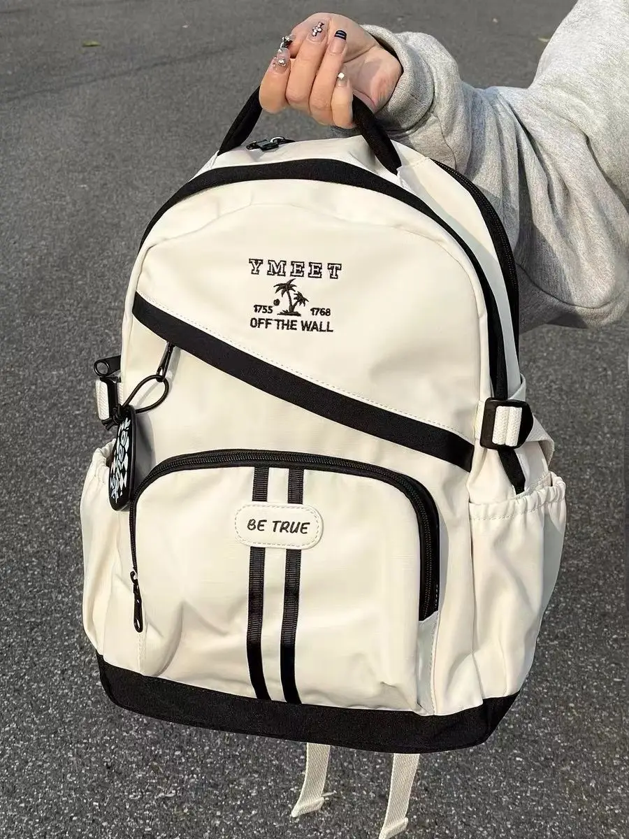 Casual White Backpack Large Capacity High-school Student School Bag for Girls Fashion Nylon Travel Bags Preppy Style 2023 New
Casual White Backpack Large Capacity High-school Student School Bag for Girls Fashion Nylon Travel Bags Preppy Style 2023 New