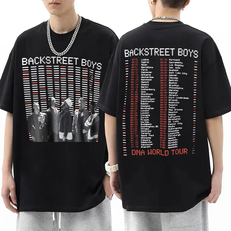 Vintage Backstreet Boys DNA World Tour Graphic T-shirts Boy Band Bsb Group Pop Music T Shirts Men Women Casual Oversized Tshirt
Vintage Backstreet Boys DNA World Tour Graphic T-shirts Boy Band Bsb Group Pop Music T Shirts Men Women Casual Oversized Tshirt
