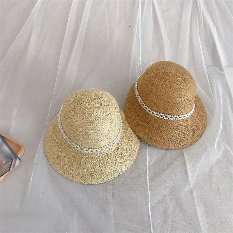 French Style Children's Straw Sunhat With Pearl Decorat Sunshade Cap For Girls Bonnet Beach Hat Summer Fisherman Hat Sun Shade H
French Style Children's Straw Sunhat With Pearl Decorat Sunshade Cap For Girls Bonnet Beach Hat Summer Fisherman Hat Sun Shade H