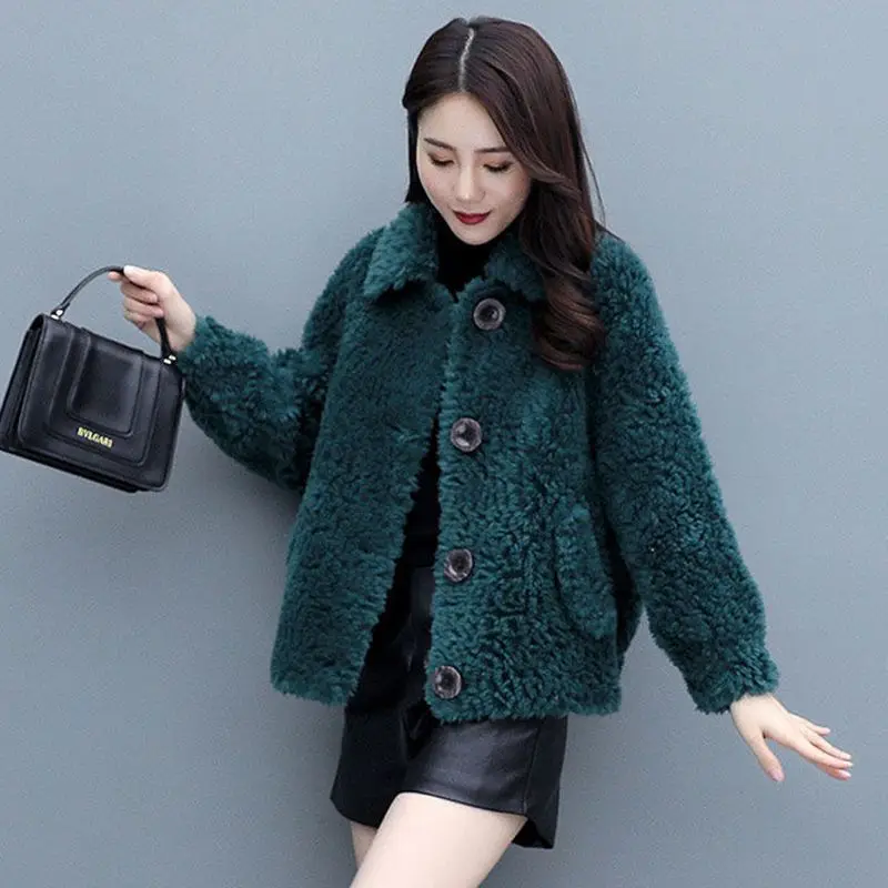 Leather and fur integrated coat for women autumn and winter imitation lamb fur coat for women short Korean loose fitting coat
Leather and fur integrated coat for women autumn and winter imitation lamb fur coat for women short Korean loose fitting coat