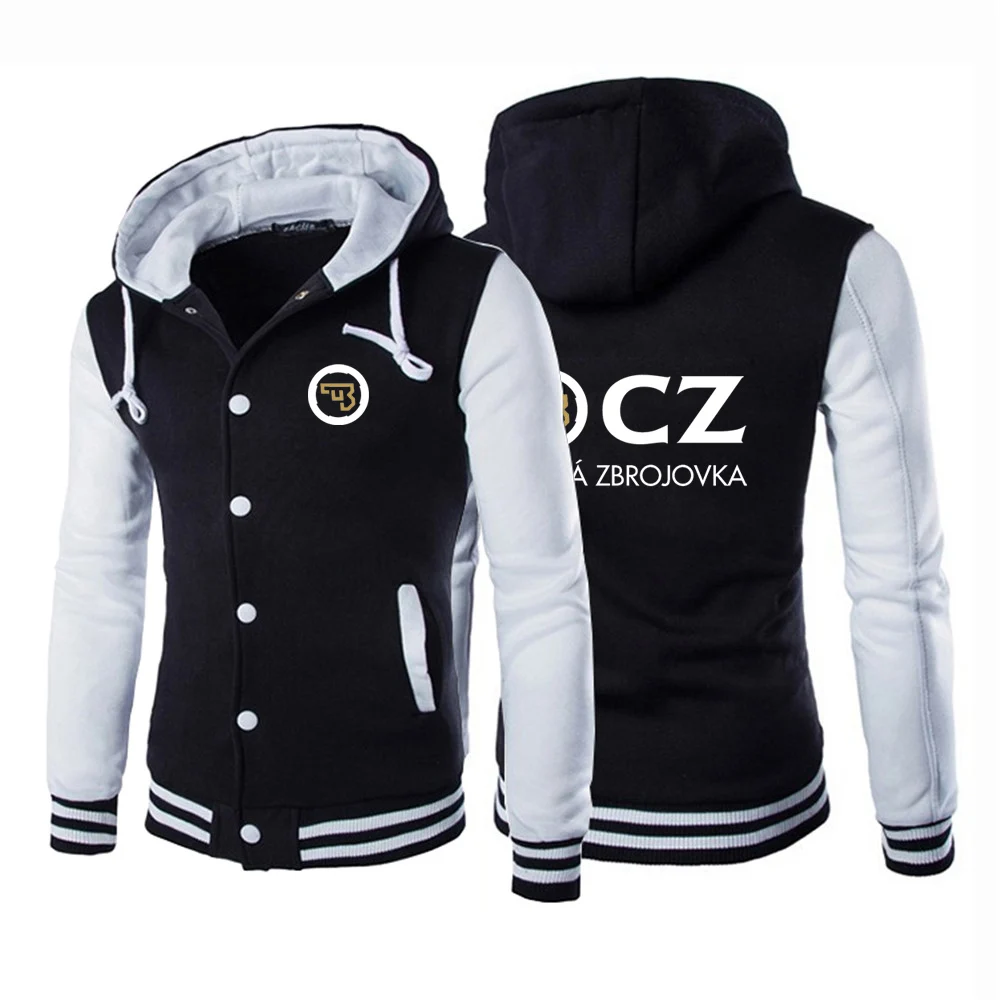 

Новинка 2023, Осеннее мужское однобортное дизайнерское пальто с фианитами, повседневное Спортивное хлопковое лоскутное пальто Ceska Zbrojovka