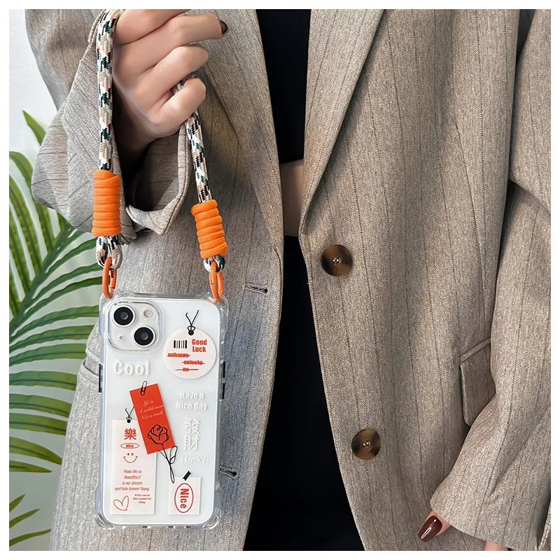 Simple Crossbody Lanyard Silicone Case For iPhone 15 11 12 13 14 Pro Max XR X XS 7 8 Plus Cord Rope Necklace Strap Soft Cover
Simple Crossbody Lanyard Silicone Case For iPhone 15 11 12 13 14 Pro Max XR X XS 7 8 Plus Cord Rope Necklace Strap Soft Cover
