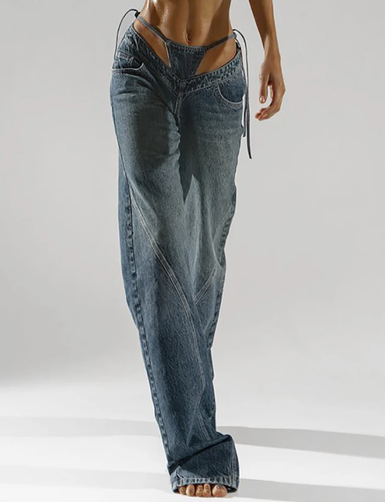 Women's High Waisted Wide Leg Jeans Summer Loose Denim Pants Casual Trousers V Strap High Waist Jeans
Women's High Waisted Wide Leg Jeans Summer Loose Denim Pants Casual Trousers V Strap High Waist Jeans