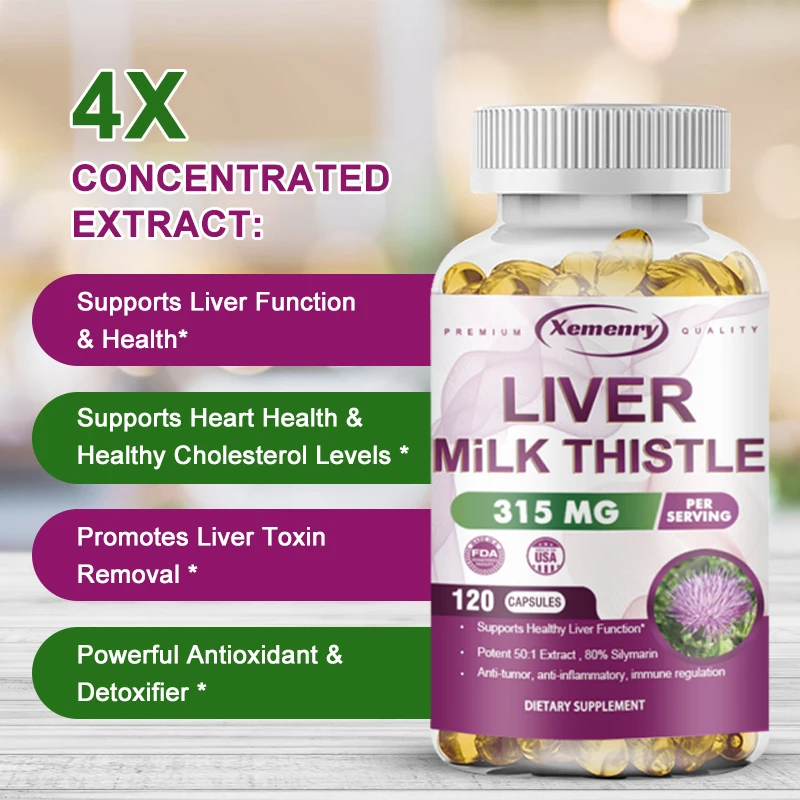 

New Upgraded Milk Thistle Extract, Liver Soft Capsules, Improve Liver Damage Caused By Long-term Drinking, Support Liver Health