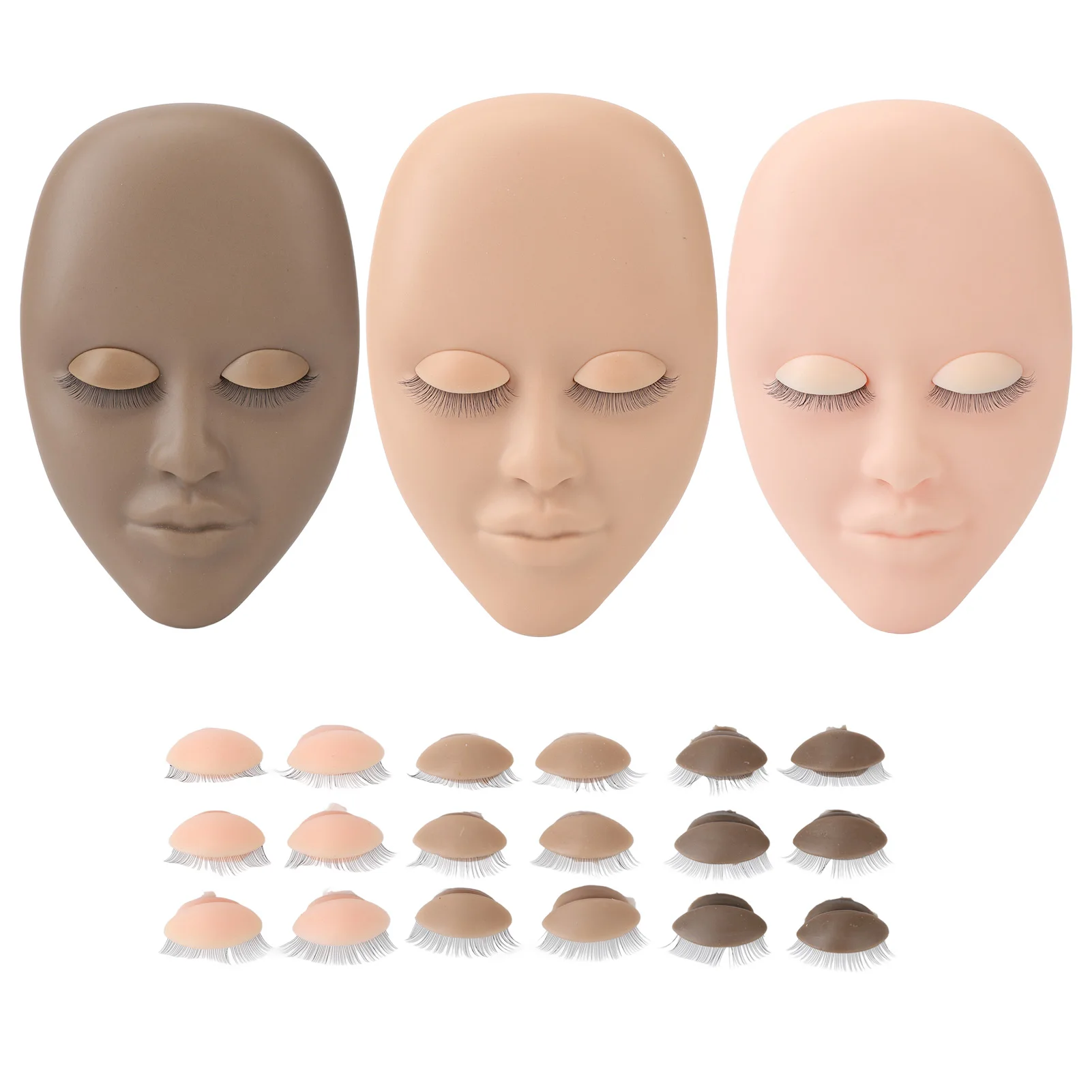 Lash Mannequin Head Rubber Lash Extension Doll Head Soft 3D Simulated with Removable Eyelids for Beauty Salon for Novice
Lash Mannequin Head Rubber Lash Extension Doll Head Soft 3D Simulated with Removable Eyelids for Beauty Salon for Novice