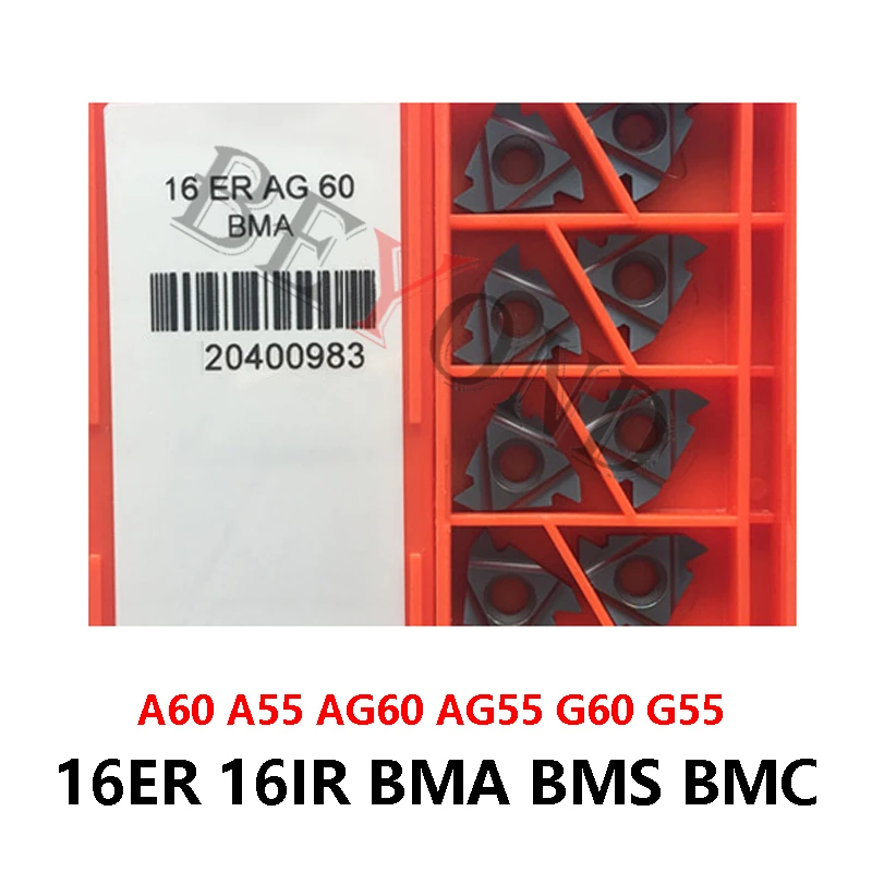 

16ER AG60 BMA 16IR AG55 A60 A55 G60 G55 BMS BMC 100% Original Carbide Inserts 16 ER IR AG 60 A G 55 10pcs/box Lathe Cutter Tools
