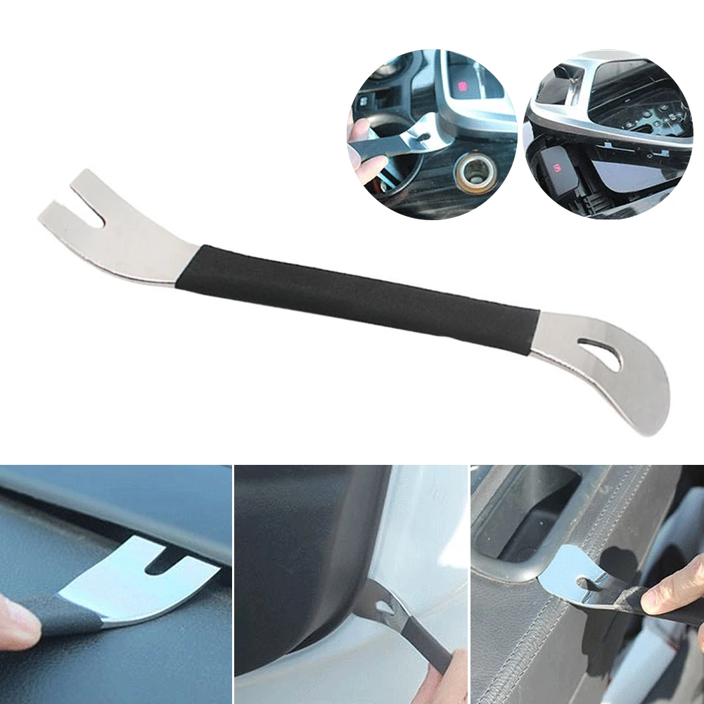 Car Trim Removal Tool Stainless Steel Durable Two-end Trim Removal Level Pry Tools Door Panel Audio Terminal Fastener driver
Car Trim Removal Tool Stainless Steel Durable Two-end Trim Removal Level Pry Tools Door Panel Audio Terminal Fastener driver