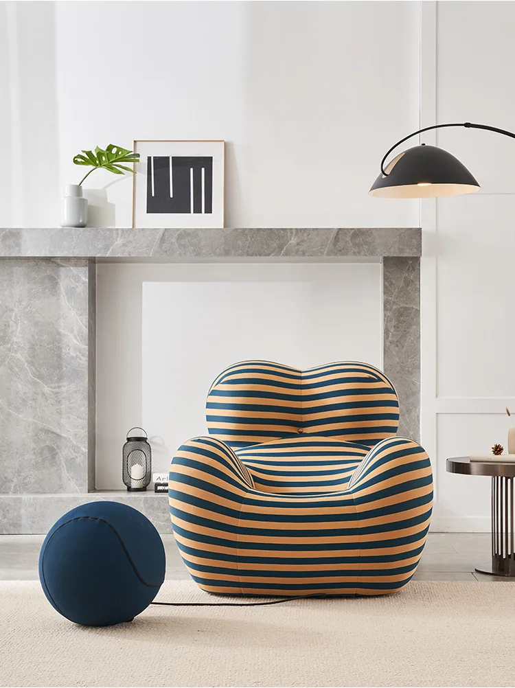 Single Sofa Chair Creative Designer Embroidery Ball Lazy Leisure Ins Chair Recliner Single Sofa Chair Creative Designer Embroidery Ball Lazy Leisure Ins Chair Recliner