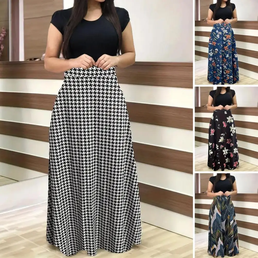 Women Commute Dress Floral Print Maxi Dress with Short Sleeves A-line Silhouette High Waist for Summer Dating Commuting Travel
Women Commute Dress Floral Print Maxi Dress with Short Sleeves A-line Silhouette High Waist for Summer Dating Commuting Travel