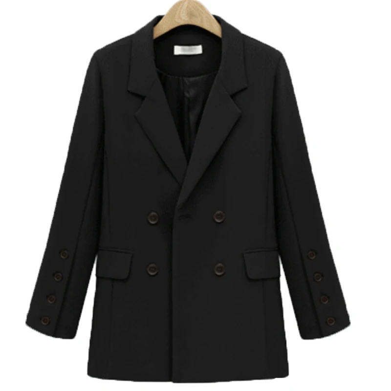 Casual Blazer Solid Color Loose Mid-length Women's Double-breasted Oversized Blazer Women Loose New Autumn and Winter Blazers
Casual Blazer Solid Color Loose Mid-length Women's Double-breasted Oversized Blazer Women Loose New Autumn and Winter Blazers