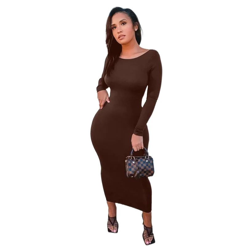 Europe And America 2023 Summer Women's New Sexy Backless Round Neck Long Sleeve Dress
Europe And America 2023 Summer Women's New Sexy Backless Round Neck Long Sleeve Dress