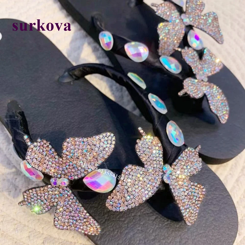 Butterfly Crystal Black Slippers Women's Shoes Luxury Round Toe Rhinestone Flip Flops Flat with Casual Shoes Outside Pu Solid
Butterfly Crystal Black Slippers Women's Shoes Luxury Round Toe Rhinestone Flip Flops Flat with Casual Shoes Outside Pu Solid