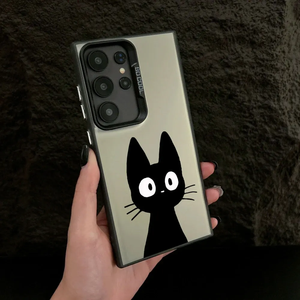 Cute Cat S25 Case For Samsung S25 S24 Ultra Carcasa Black Cats For Galaxy S23 S22 S21 FE S20 Ultra Plus Shockproof Phone Cover Cute Cat S25 Case For Samsung S25 S24 Ultra Carcasa Black Cats For Galaxy S23 S22 S21 FE S20 Ultra Plus Shockproof Phone Cover