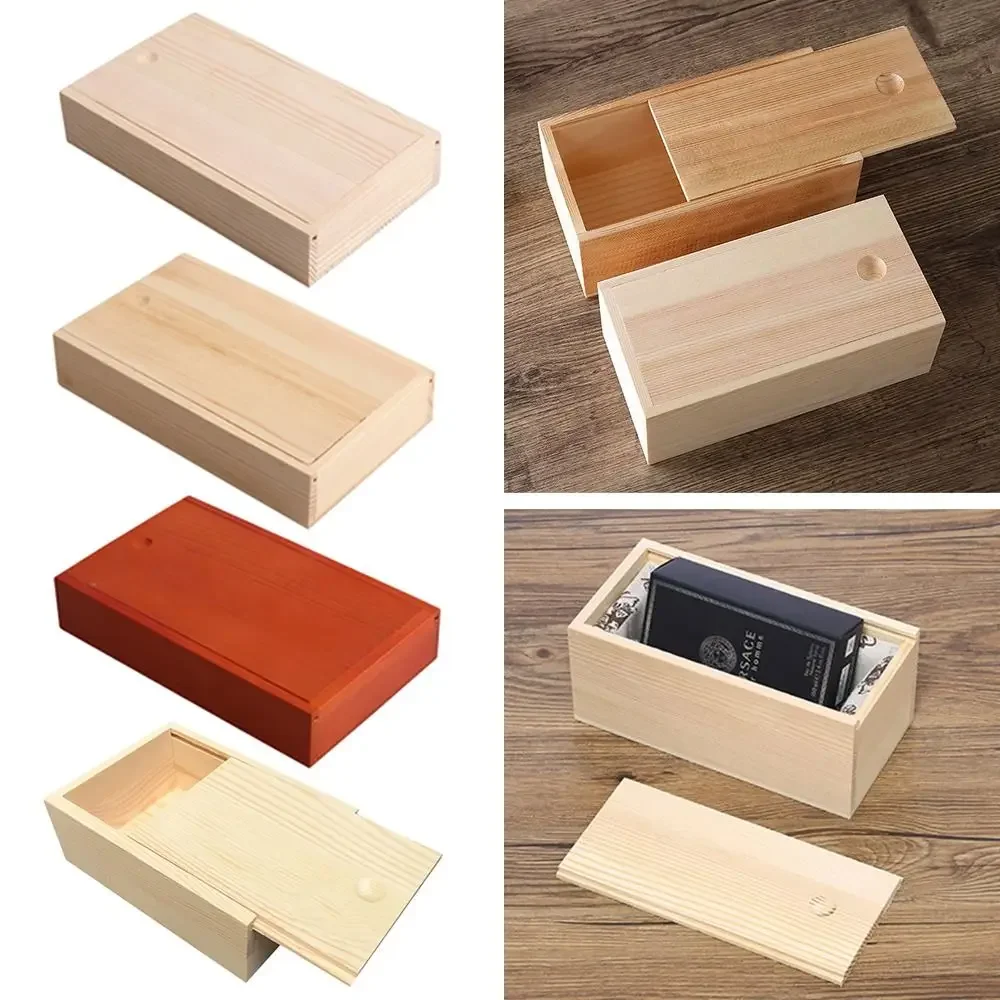 

Organizer Home Natural Top Wooden Candlenut Storage Jewelry Box Decoration Container Keeper For With Card Case Slide Beads Wood
