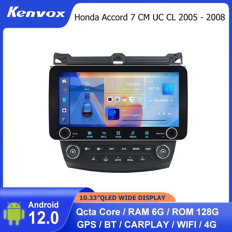 10.33" WIDE QLED 2 din Android Car radio For Honda Accord 7 2003 2007 2008 Multimedia GPS Navigation Autoradio video head unit
10.33" WIDE QLED 2 din Android Car radio For Honda Accord 7 2003 2007 2008 Multimedia GPS Navigation Autoradio video head unit