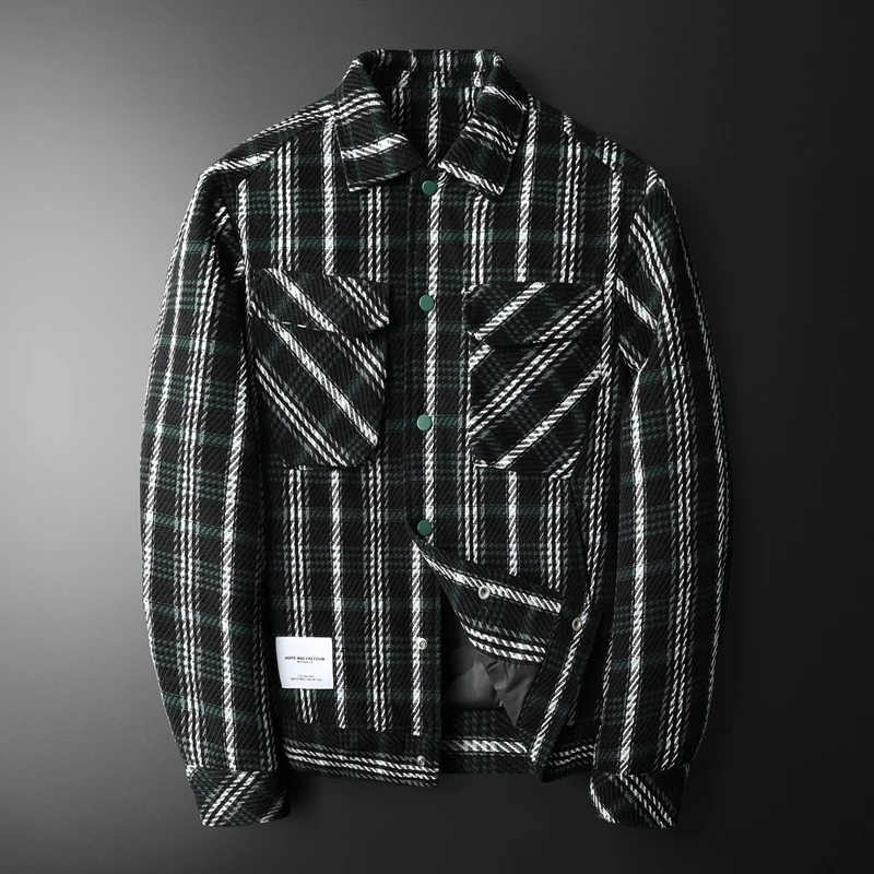 Obsidian White Contrast Plaid Jacket Down jacket Men's British retro green plaid down jacket M-3XL
Obsidian White Contrast Plaid Jacket Down jacket Men's British retro green plaid down jacket M-3XL