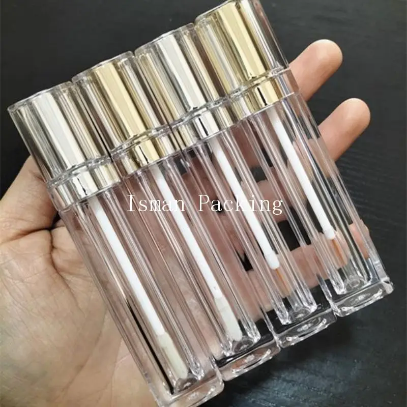 50pcs luxury square gold sliver top lipgloss container luxury clear eyeliner bottle packaging wand tubes with brush 8ml
50pcs luxury square gold sliver top lipgloss container luxury clear eyeliner bottle packaging wand tubes with brush 8ml