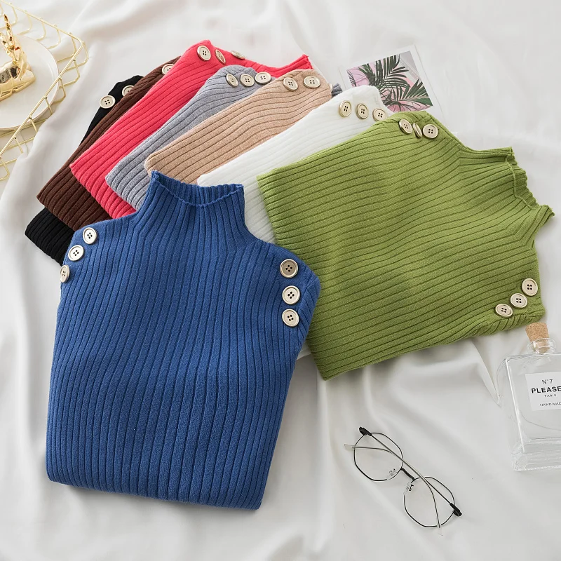 Sexy Fashion Slim Fit Women's Pullover Autumn Winter 2023 Korean Style Solid Half High Collar Sweater Elegant Knitted Tops 28747
Sexy Fashion Slim Fit Women's Pullover Autumn Winter 2023 Korean Style Solid Half High Collar Sweater Elegant Knitted Tops 28747