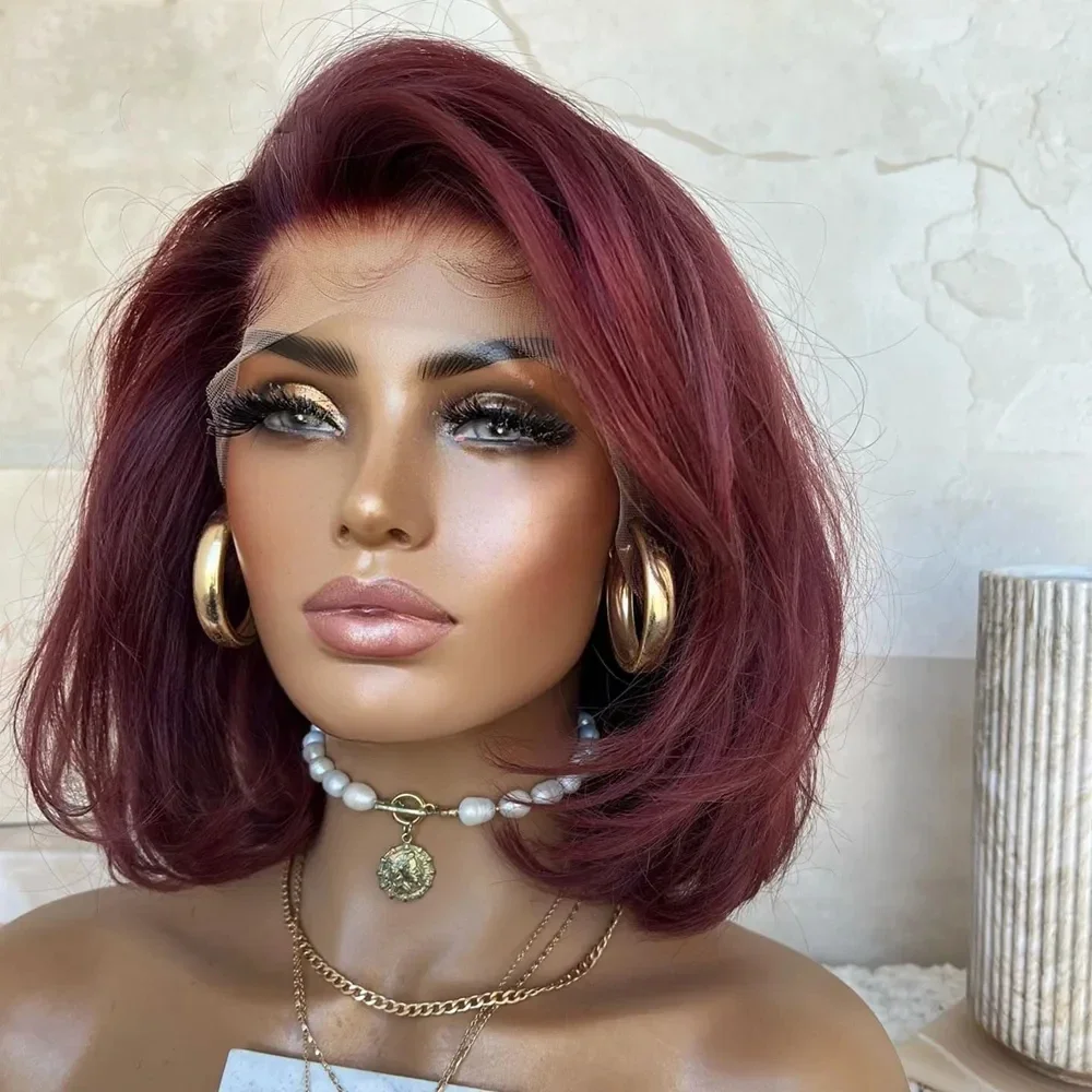 QW 99J Red Silky Straight Bob Burgundy Wig Soft Synthetic Hair Lace Wigs 13x4 Lace Front Wig Heat Resistant Fiber Cosplay
QW 99J Red Silky Straight Bob Burgundy Wig Soft Synthetic Hair Lace Wigs 13x4 Lace Front Wig Heat Resistant Fiber Cosplay