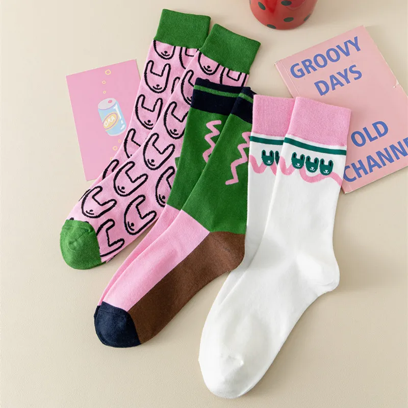 Socks For Men Women Abstract Cartoon Rabbit Girl Gift Cotton Calcetines Mujer Japanese Style Kawai Cute Korean Fashion Pink Sock
Socks For Men Women Abstract Cartoon Rabbit Girl Gift Cotton Calcetines Mujer Japanese Style Kawai Cute Korean Fashion Pink Sock