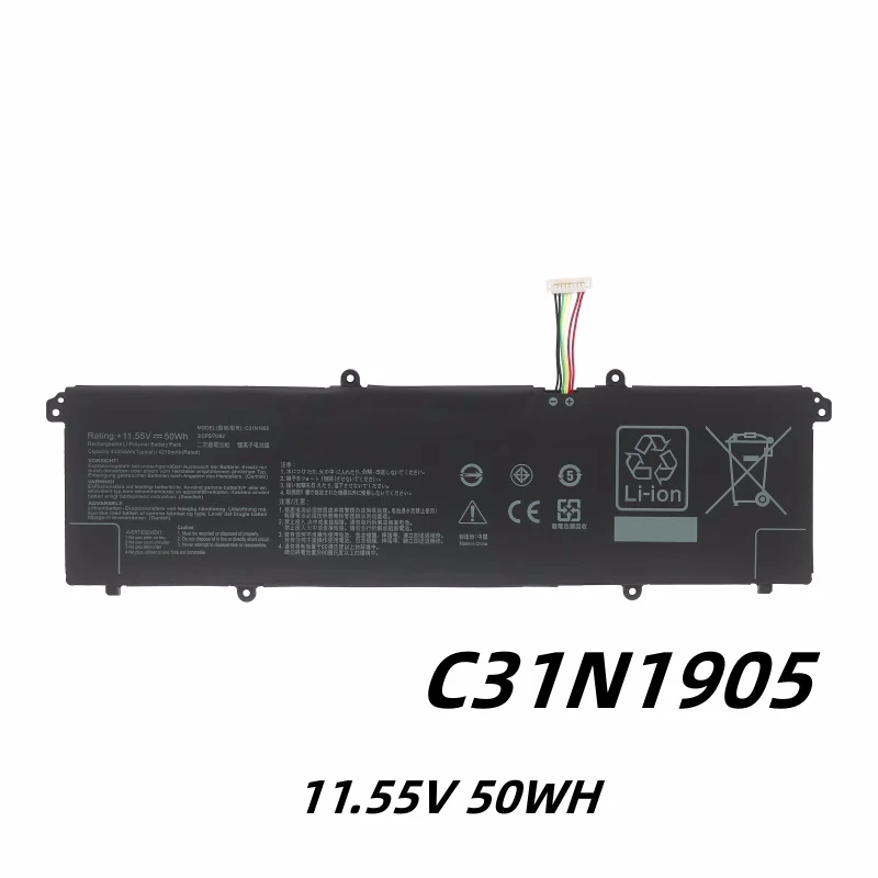 C31N1905 11.55V 50WH Laptop Battery For ASUS VivoBook S13 S333JA S14 M433 S433 S433FL S15 S533 S533EQ K533F S521FA
C31N1905 11.55V 50WH Laptop Battery For ASUS VivoBook S13 S333JA S14 M433 S433 S433FL S15 S533 S533EQ K533F S521FA