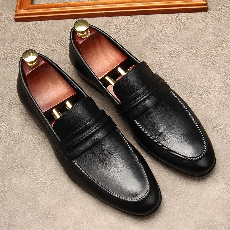 Soft Leather Mens Business Loafers Luxury Quality Comfortable Genuine Leather 2023 Fashion Black Office Driving Social Shoes Man
Soft Leather Mens Business Loafers Luxury Quality Comfortable Genuine Leather 2023 Fashion Black Office Driving Social Shoes Man