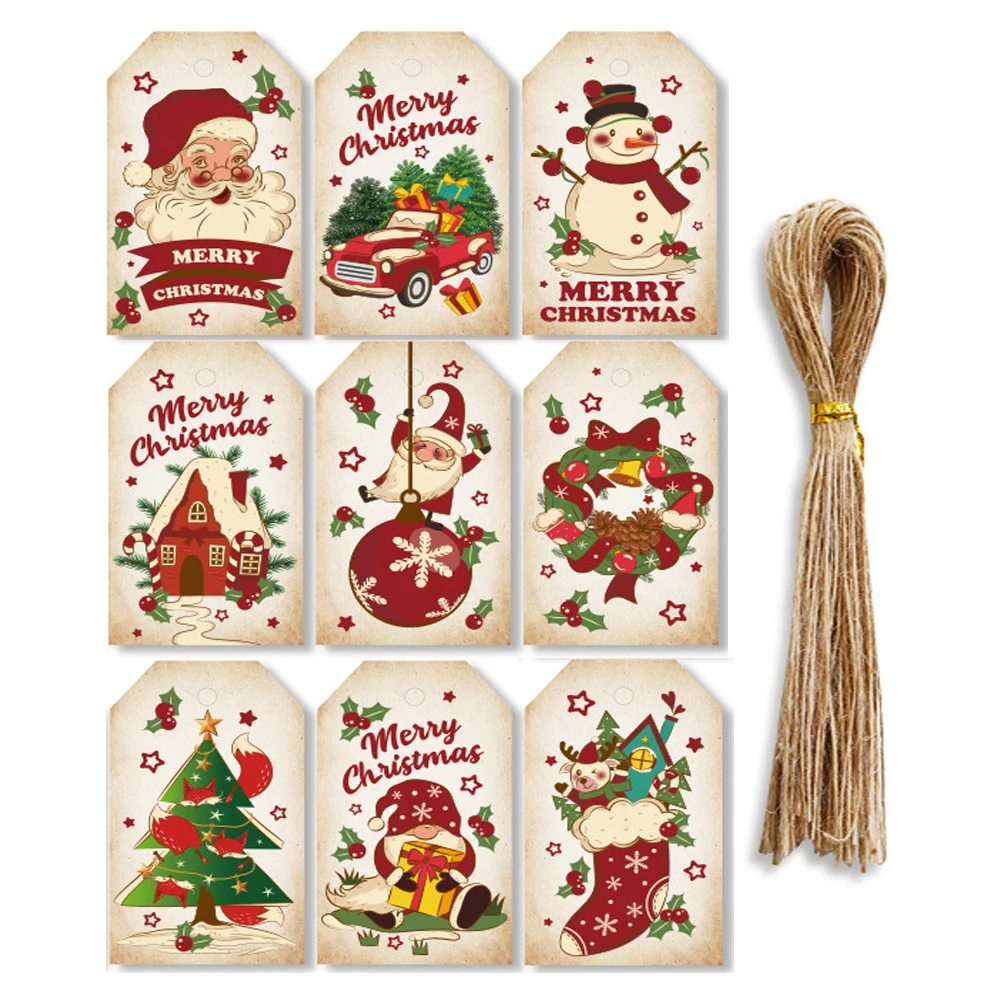 50PCS Christmas Paper Tag Vintage Carton Santa Claus/Snowman Printed Crafts Labels for 2023 Navidad DIY Gifts Wrapping Supplies
50PCS Christmas Paper Tag Vintage Carton Santa Claus/Snowman Printed Crafts Labels for 2023 Navidad DIY Gifts Wrapping Supplies