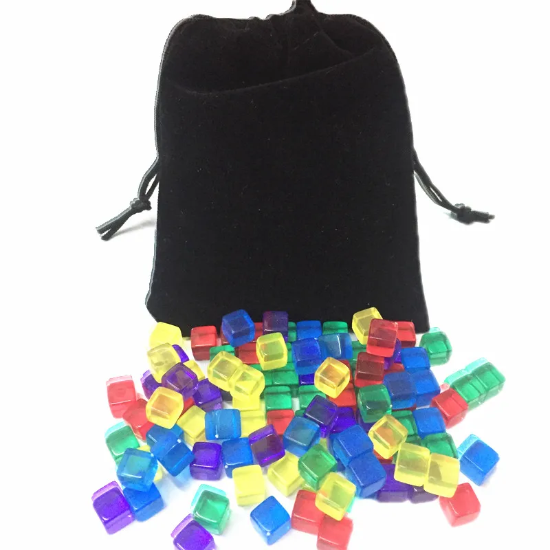 100Pcs with bag Transparent Square Corner Colorful Crystal Dice Chess Piece Transparent Right Angle Sieve For Puzzle Game 8mm 
100Pcs with bag Transparent Square Corner Colorful Crystal Dice Chess Piece Transparent Right Angle Sieve For Puzzle Game 8mm