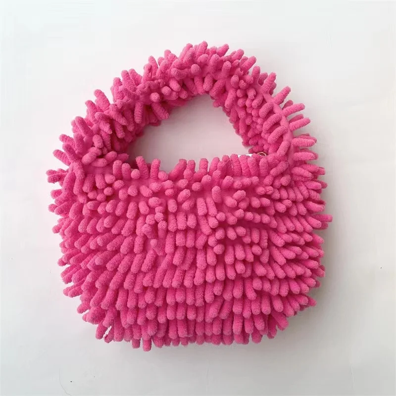 Simple Design Women Soft Plush Hobos Shoulder Bags Winter Furry Ladies Clutch Purse Handbag Fashion Female Underarm Bag
Simple Design Women Soft Plush Hobos Shoulder Bags Winter Furry Ladies Clutch Purse Handbag Fashion Female Underarm Bag