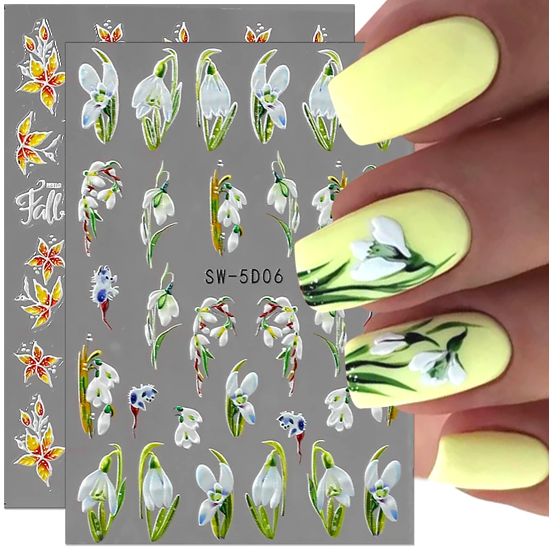 5D Embossed Flowers Nail Stickers Self Adhesive Flower Nail Decals Tulips Daisy Floral Nail Art Stickers Autumn Nail Decorations
5D Embossed Flowers Nail Stickers Self Adhesive Flower Nail Decals Tulips Daisy Floral Nail Art Stickers Autumn Nail Decorations