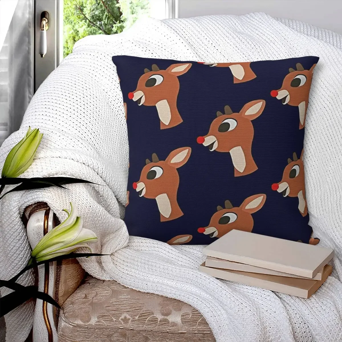 Квадратная наволочка Rudolph с изображением Красного носа, оленя, наволочка, подушка из полиэстера, декоративная комфортная наволочка для домашнего дивана 
Квадратная наволочка Rudolph с изображением Красного носа, оленя, наволочка, подушка из полиэстера, декоративная комфортная наволочка для домашнего дивана