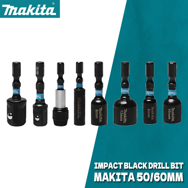 

Makita 50 мм 60 мм ударное черное сверло для шуруповерта Набор бит для электроинструмента аксессуары для дрели детали для электроинструмента