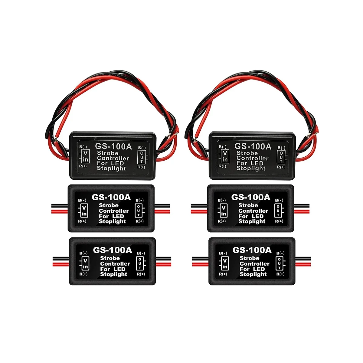 GS-100A Brake Light Flasher Module, DC 12-24V 2A 24W High Brake Controller Tail Lamp Safety Prompt Controller 6Pcs
GS-100A Brake Light Flasher Module, DC 12-24V 2A 24W High Brake Controller Tail Lamp Safety Prompt Controller 6Pcs