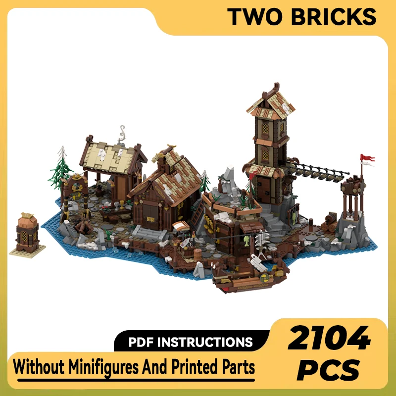 

Medieval Model Moc Building Bricks Viking Village Extension Technology Modular Blocks Gifts Christmas Toys DIY Sets Assembly