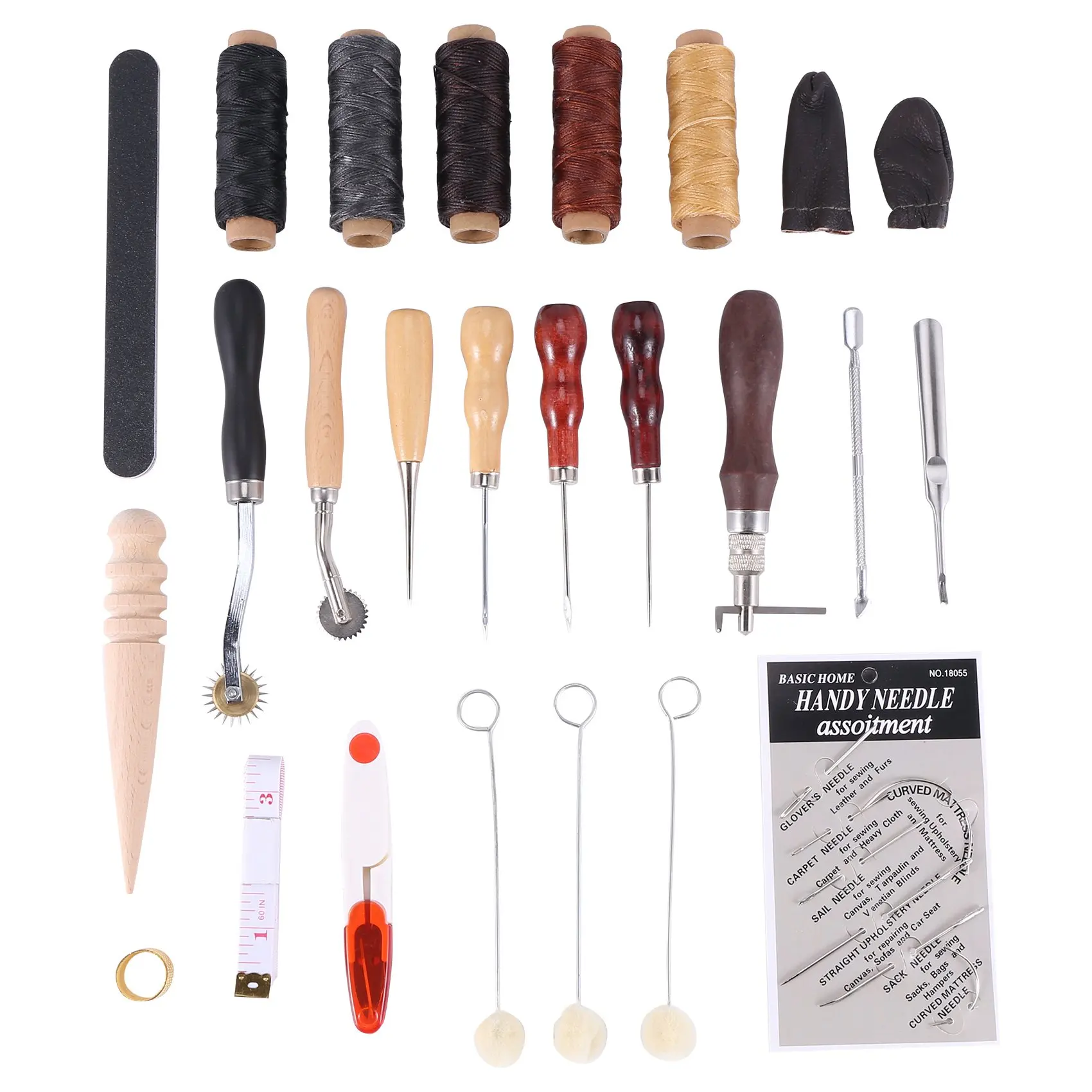 31 Pcs Leather Sewing Tools Diy Leather Craft Tools Hand Stitching Tool Set With Groover Awl Waxed Thread Thimble Kit
31 Pcs Leather Sewing Tools Diy Leather Craft Tools Hand Stitching Tool Set With Groover Awl Waxed Thread Thimble Kit