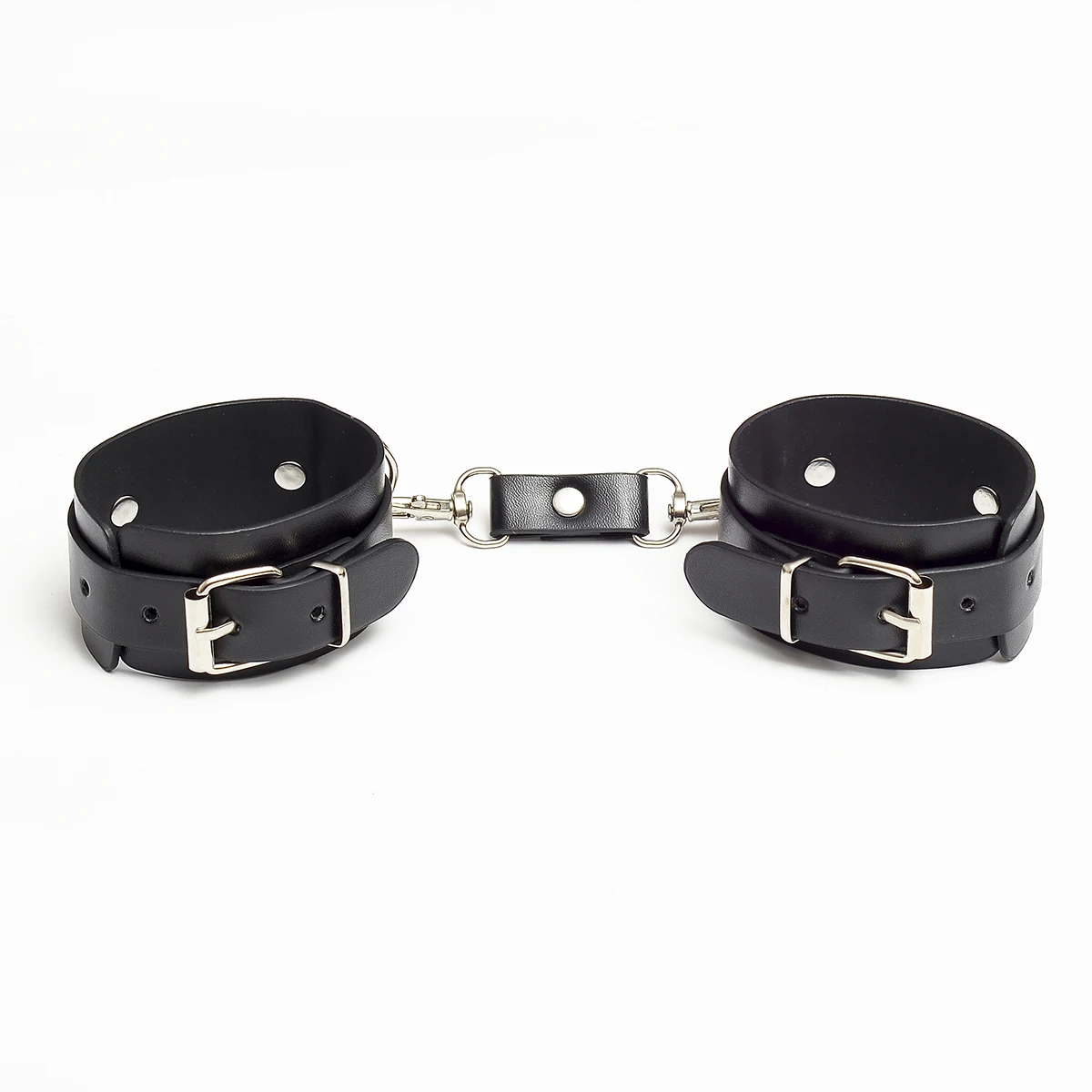 

Black pu Leather sex Handcuffs short Style High Quality Tied Handcuffs Shackles Couple sexy Fun Toys Lovers Knot Mystery Gift