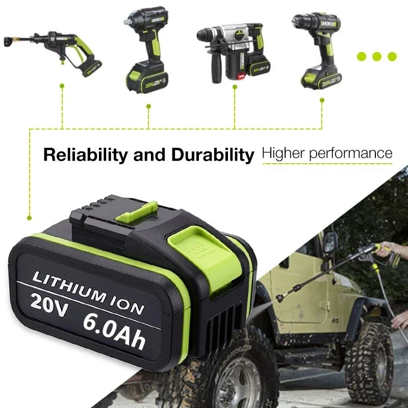 20V 6000Mah Lithium Ion Batterij Vervanging Voor Worx WA3551 WA3551.1 WA3553 WA3553.2 WA3641 Electric Tool
20V 6000Mah Lithium Ion Batterij Vervanging Voor Worx WA3551 WA3551.1 WA3553 WA3553.2 WA3641 Electric Tool