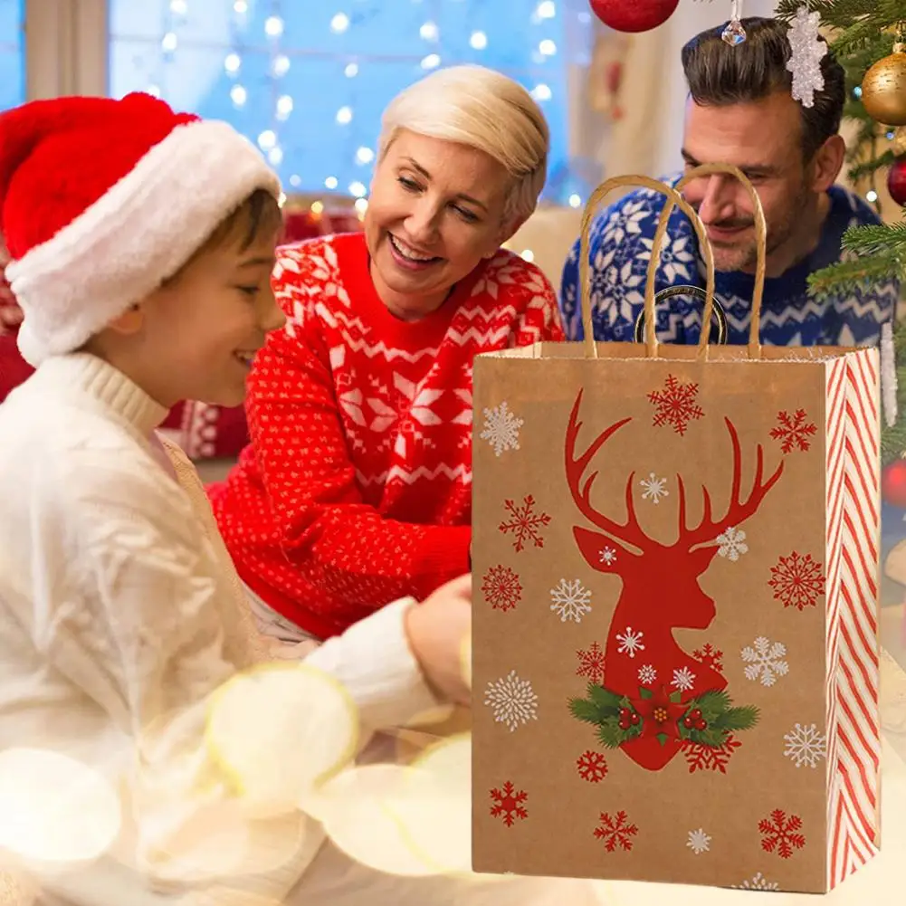 Gift Wrapping Bags Christmas Gift Bags Reusable Christmas Gift Handbags with Elk Sleigh Tree Hat Pattern Heavy Duty for Treats
Gift Wrapping Bags Christmas Gift Bags Reusable Christmas Gift Handbags with Elk Sleigh Tree Hat Pattern Heavy Duty for Treats