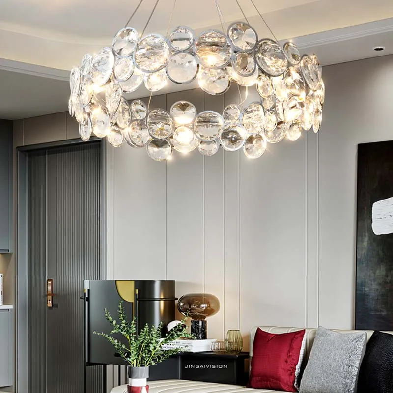 Silver Clear Crystal New Modern LED Chandelier Lights Living Dining Room Bedroom Pendant Hall Bar Lamps E14 Bulb Indoor Lighting
Silver Clear Crystal New Modern LED Chandelier Lights Living Dining Room Bedroom Pendant Hall Bar Lamps E14 Bulb Indoor Lighting