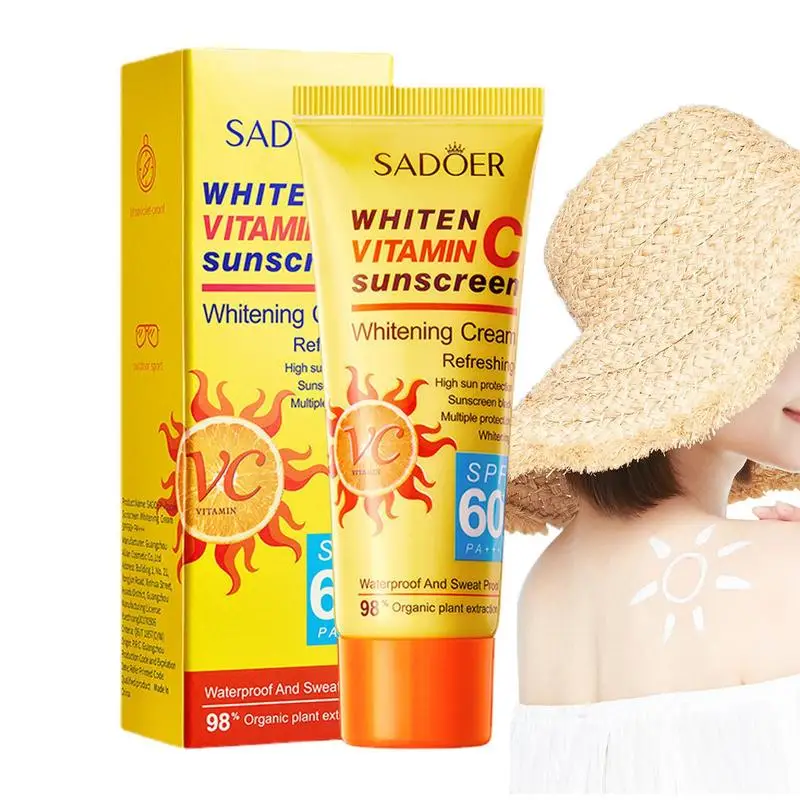 

Sun Cream 40g Sunscreen For Face And Body Fast-Absorbing Sun Screen Lotion UVA/UVB Sun Protection With Broad Spectrum SPF60 PA
