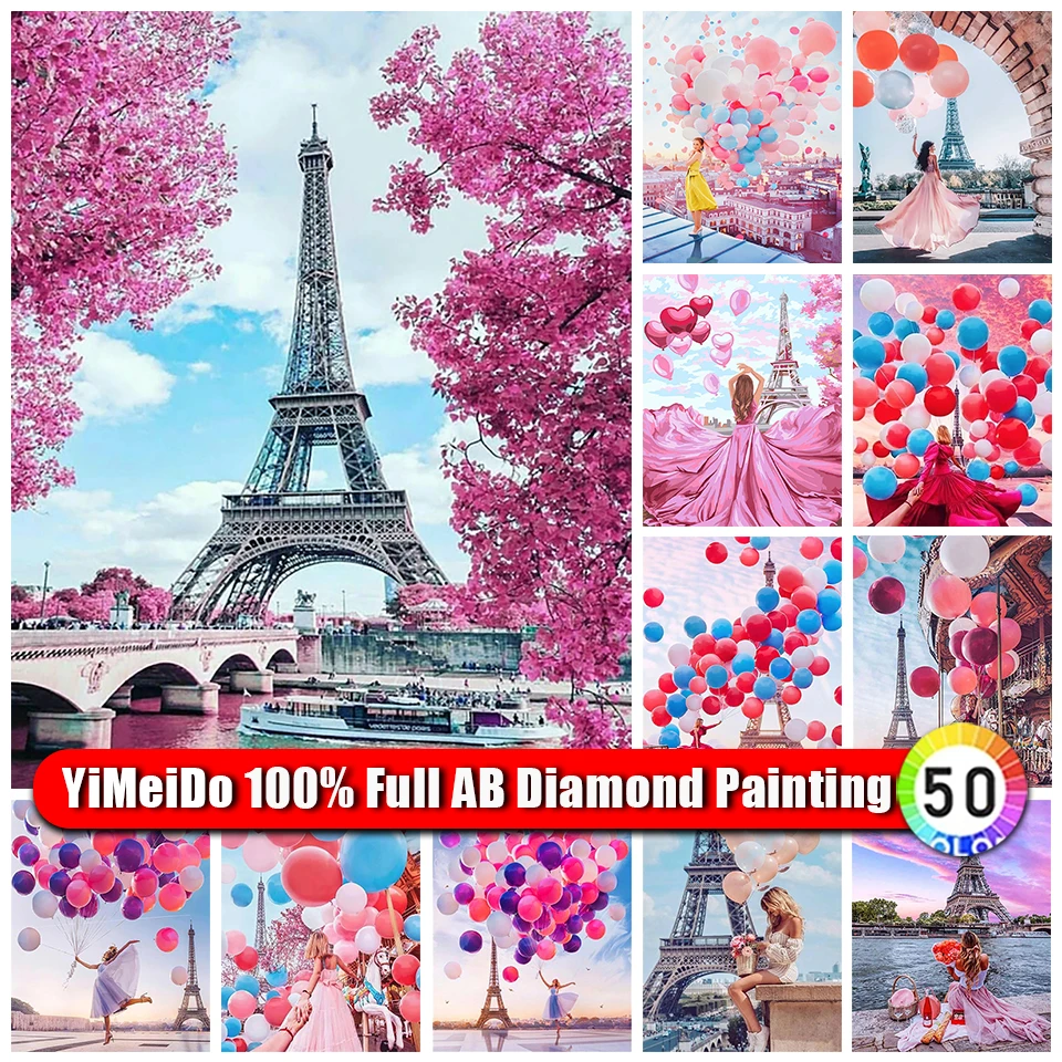 YiMeiDo DIY 100% AB Diamond Painting Eiffel Tower Landscape Kit Full Embroidery Diamond Mosaic Flower Art Rhinestone Picture
YiMeiDo DIY 100% AB Diamond Painting Eiffel Tower Landscape Kit Full Embroidery Diamond Mosaic Flower Art Rhinestone Picture