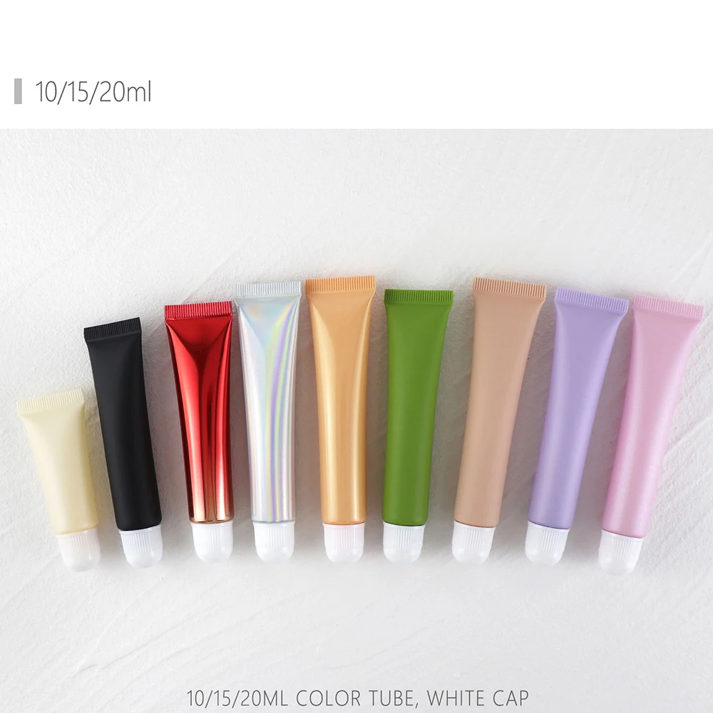 

10g 15g 20g Refillable Lipstick Squeeze Bottle Empty Lip Balm Gloss Container Empty 10ml 15ml 20ml Plastic Soft Tube