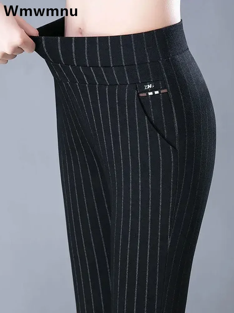 Women Elegant Office High Waist Pencil Pants Mom Slim Striped Pantalones Big Size 5xl Leggings Spodnie Formal Spodnie New Broek
Women Elegant Office High Waist Pencil Pants Mom Slim Striped Pantalones Big Size 5xl Leggings Spodnie Formal Spodnie New Broek
