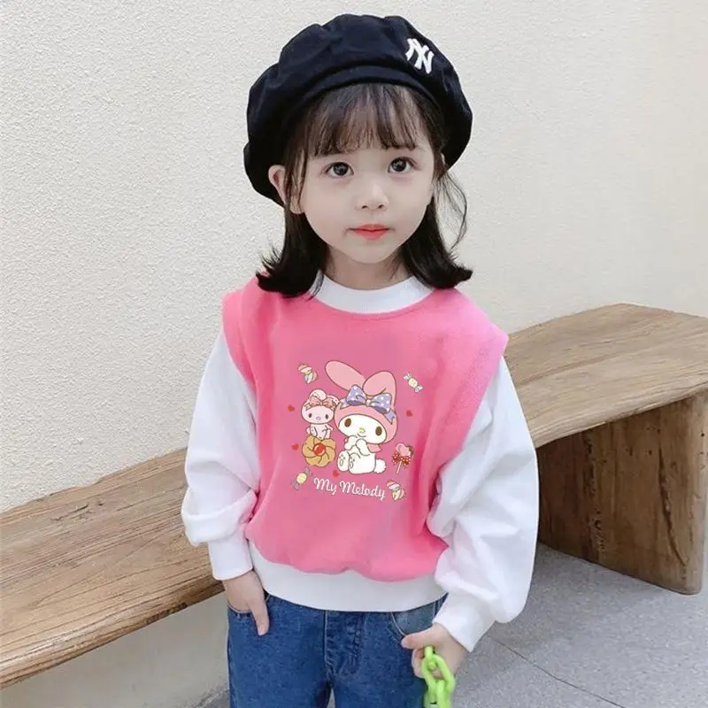 Sanrio My Melody Kuromi Girls Sweatshirt Kids Ins Cartoon Long Sleeve Top Casual Loose T-Shirt Children's Spring Autumn Clothing
Sanrio My Melody Kuromi Girls Sweatshirt Kids Ins Cartoon Long Sleeve Top Casual Loose T-Shirt Children's Spring Autumn Clothing