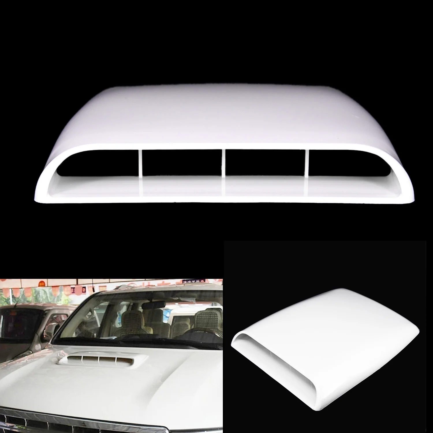 

Car Cover Roof Decor Base Decorative Air-Flow Intake Hood Scoop Vent Bonnet Universal Durable Useful Part Tool Car Accessories