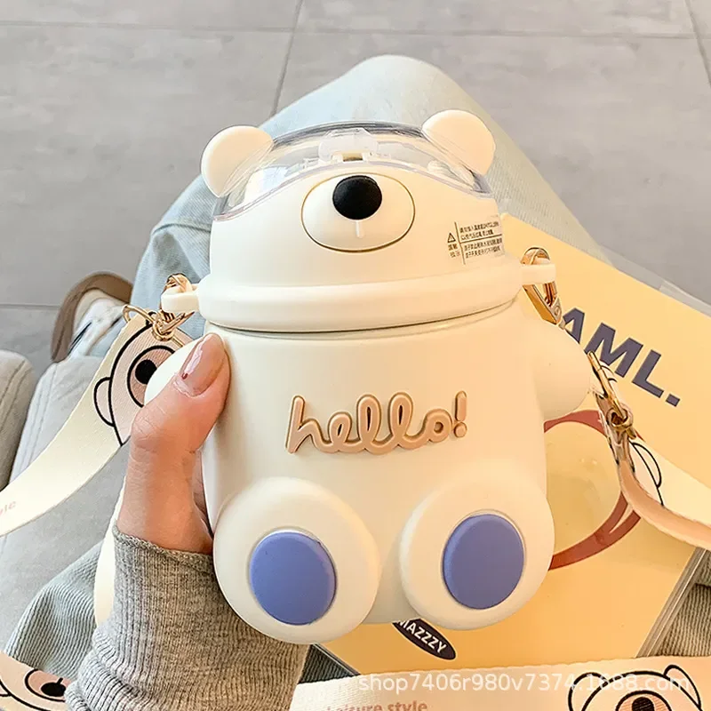 Cute Bear Vacuum Cup for Girls Good-looking with Straw Big Belly Drinking Cup Large Capacity Portable Student Cross-Body Cup
Cute Bear Vacuum Cup for Girls Good-looking with Straw Big Belly Drinking Cup Large Capacity Portable Student Cross-Body Cup
