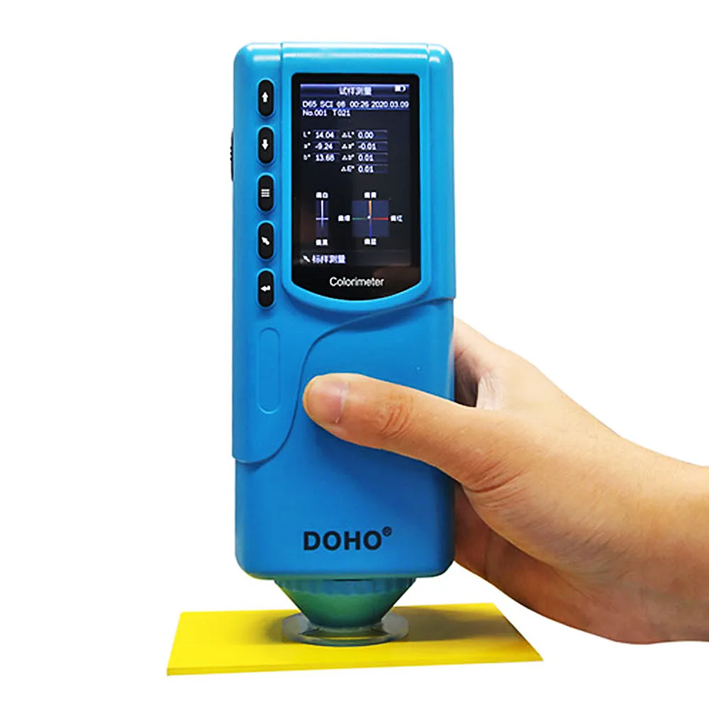 

DR-18 DOHO Three-Caliber Colorimeter Φ4mm Φ8mm Φ40mm Multi-aperture Car Coating Leather Plastic Painting Color Difference Tester