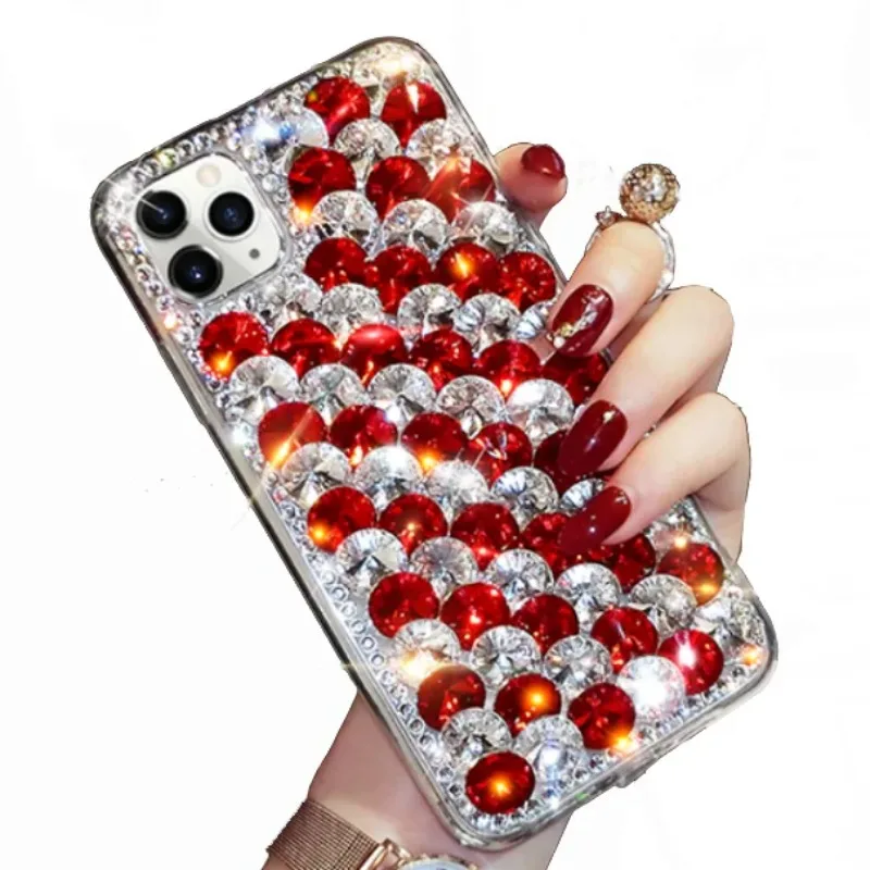 

3D Handmade Diamond Case for Huawei, Luxury Crystal Cover, Sparkle Diamond, P30, P50Pro, P40lite, 40, Honor 8X, 9X, 50, 60Pro