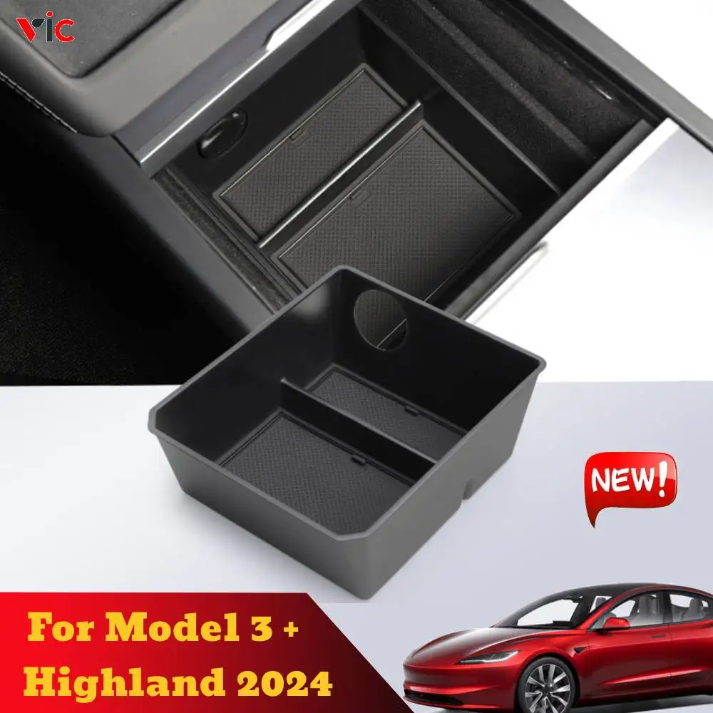 

Поддон-органайзер для центральной консоли Tesla 3 + Highland 2024 , 3 + Highland 2024, подлокотник для хранения центральной консоли.